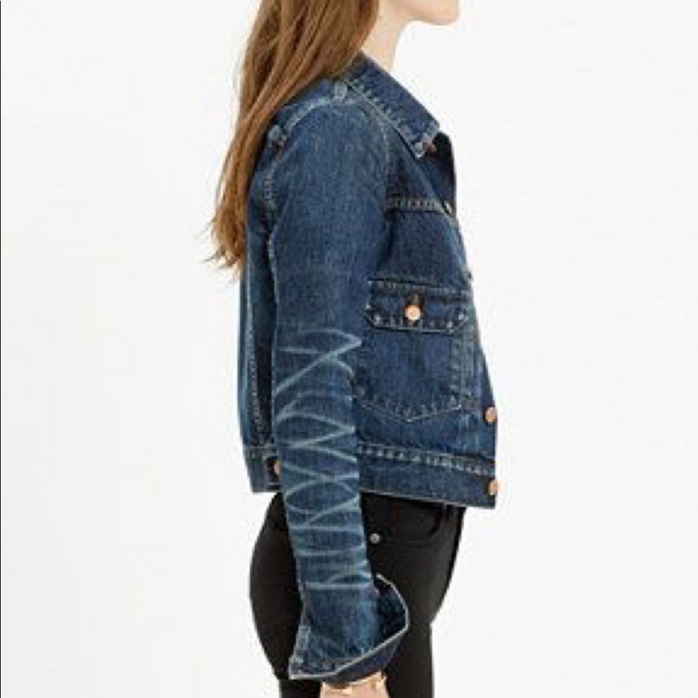 Madewell Rivet and Thread denim jean jacket xxs